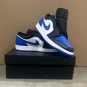 White/Royal Blue-Black-White Air Jordan 1 Low